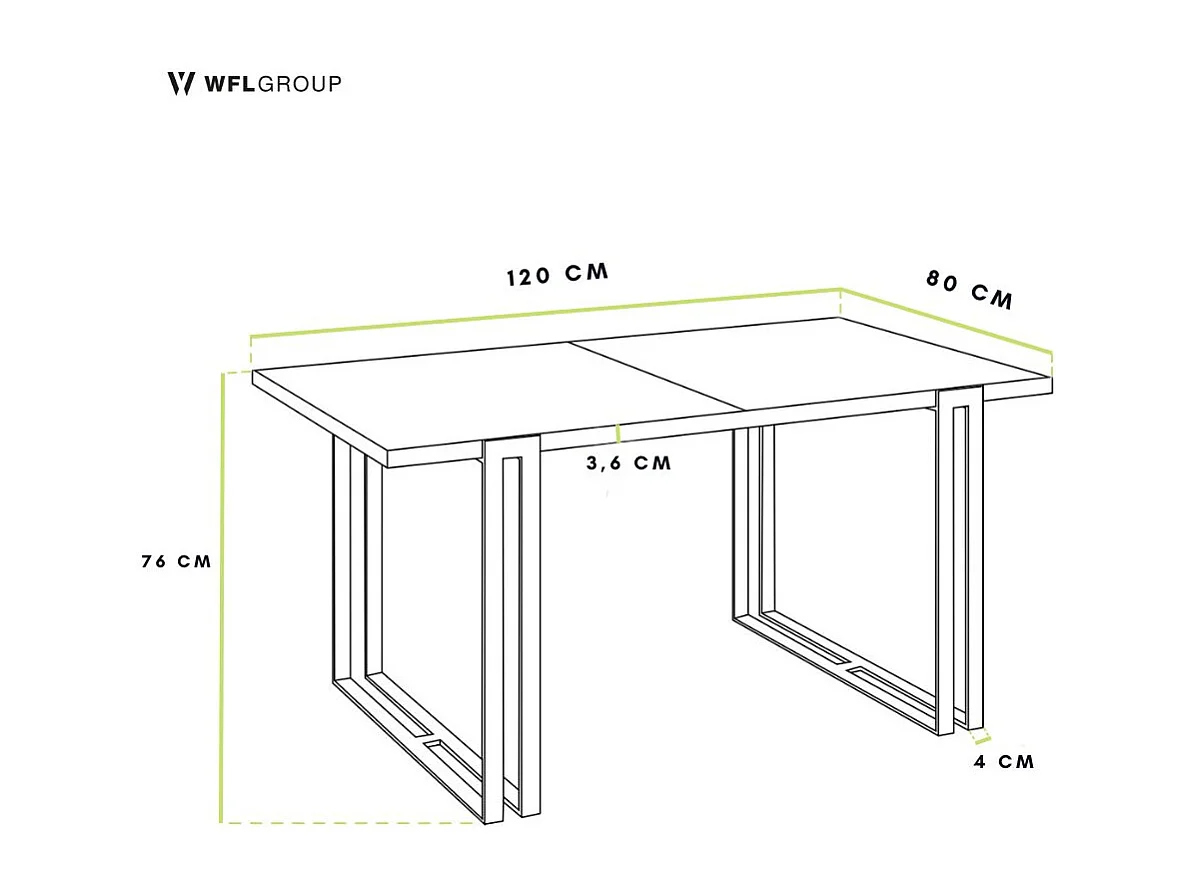 Ausziehbarer Esstisch - Großer Tisch im Loft-Stil mit Weißen Metallbeinen 120 bis 220 cm - Industrietisch für das Wohnzimmer - Marmor Weiß- 120 x 80 cm