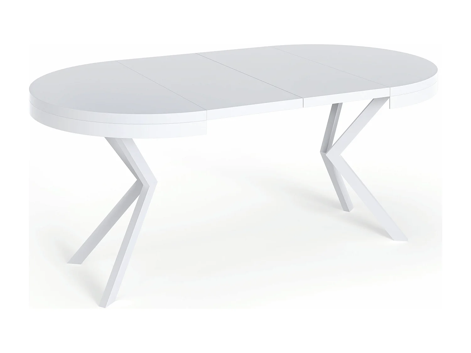 Runder Ausziehbarer Esstisch für 6-10 Personen - Loft Style Tisch mit Weiß Metallbeinen - 90 bis 120 cm - Industrieller Tisch für Wohnzimmer - Cemento Grau - 100 cm