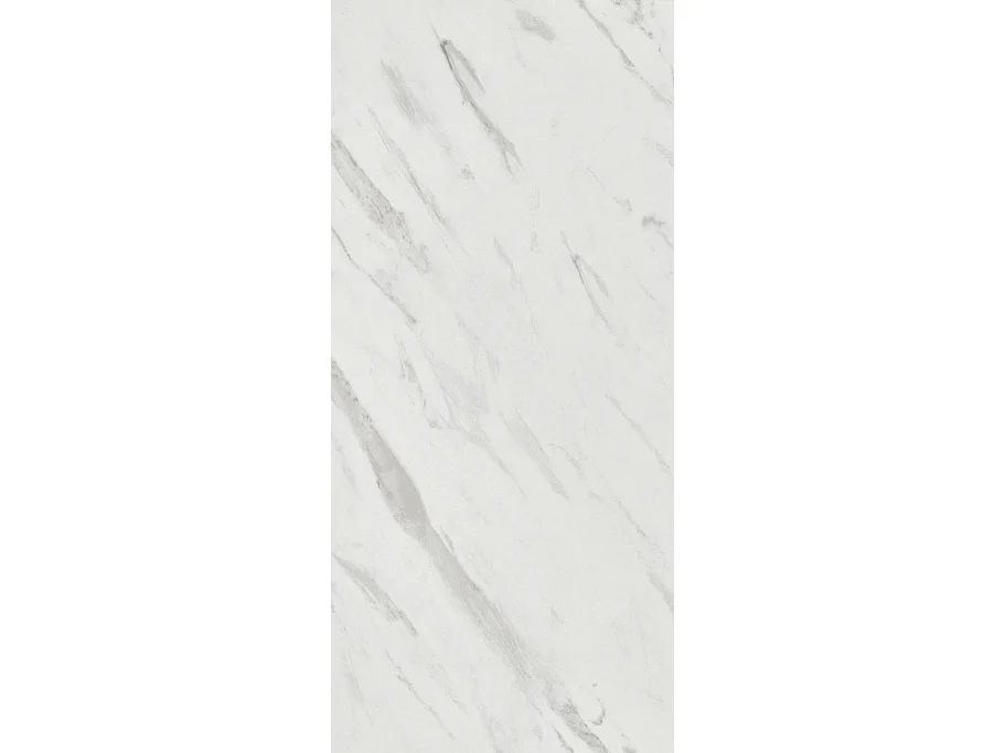 Esstisch Colter Schwarz im Modernen Still, Rechteckig Tisch - Ausziehbar von 140 cm bis 240 cm, Pulverbeschichtete Weiße Metallbeine - 140 x 80 cm - Marmor Weiß