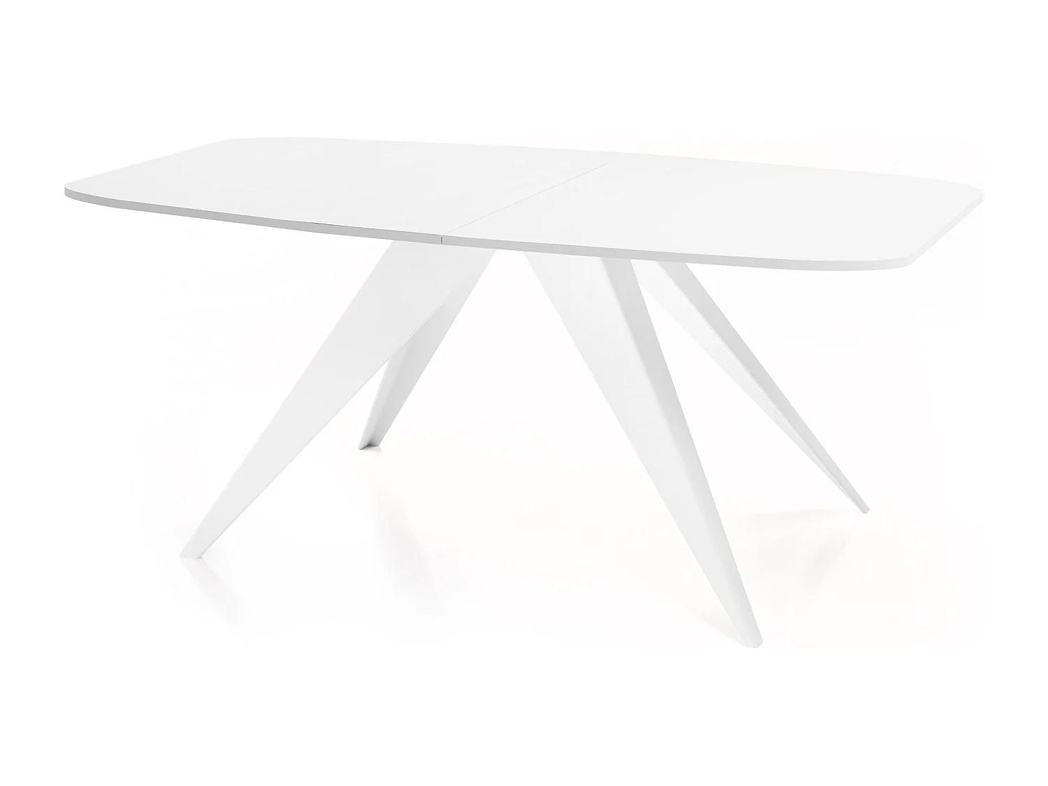 Table à Manger Extensible Style Loft - Table Industrielle avec Pieds Métalliques Blancs - Design Moderne pour Salon - 160 cm extensible à 200 cm - Blanc