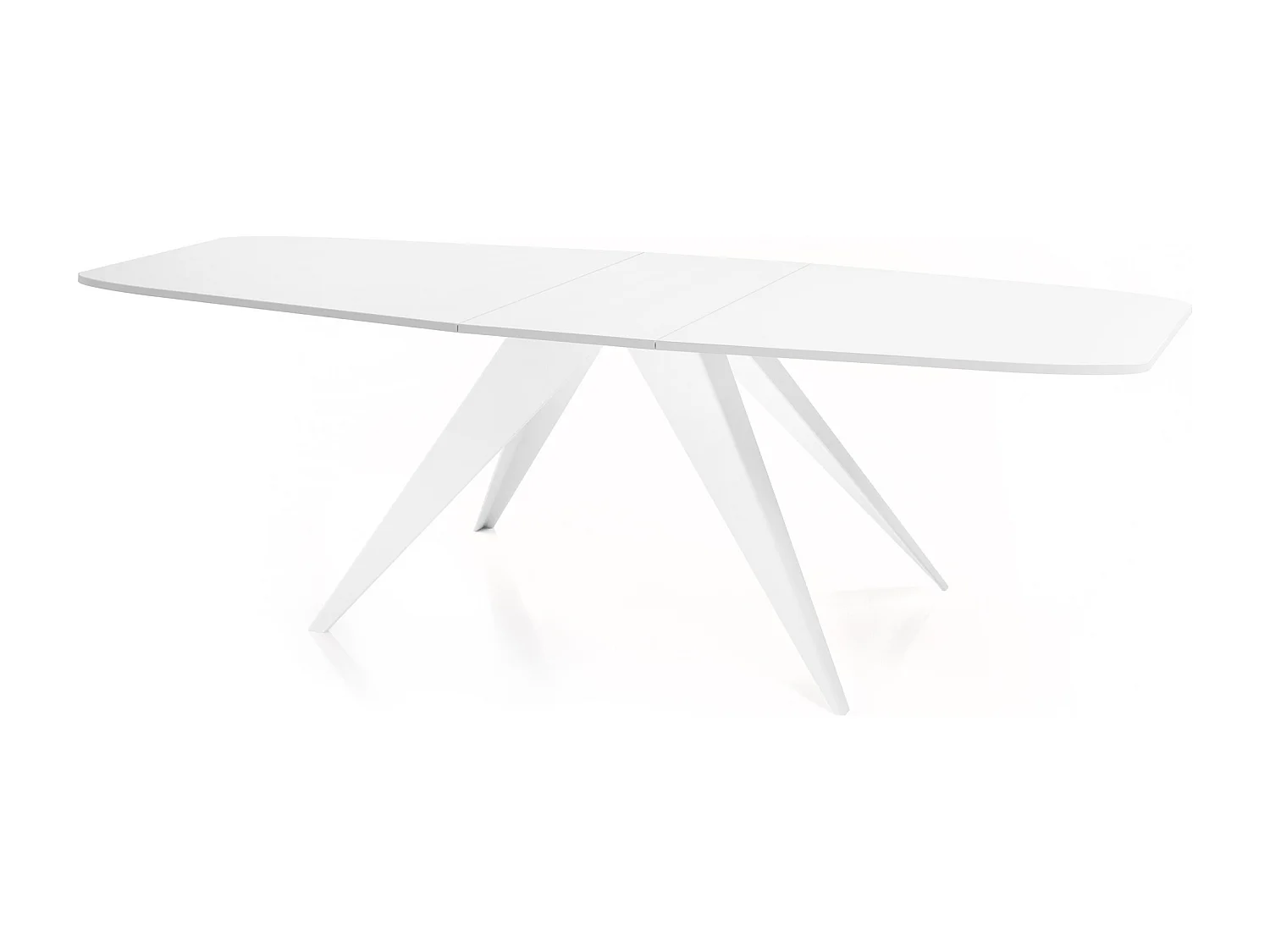 Ausziehbarer Esstisch im Loft-Stil - Industrieller Tisch mit Weißen Metallbeinen - Modernes Design für Wohnzimmer - 180 cm Ausziehbar auf 220 cm - Weiß