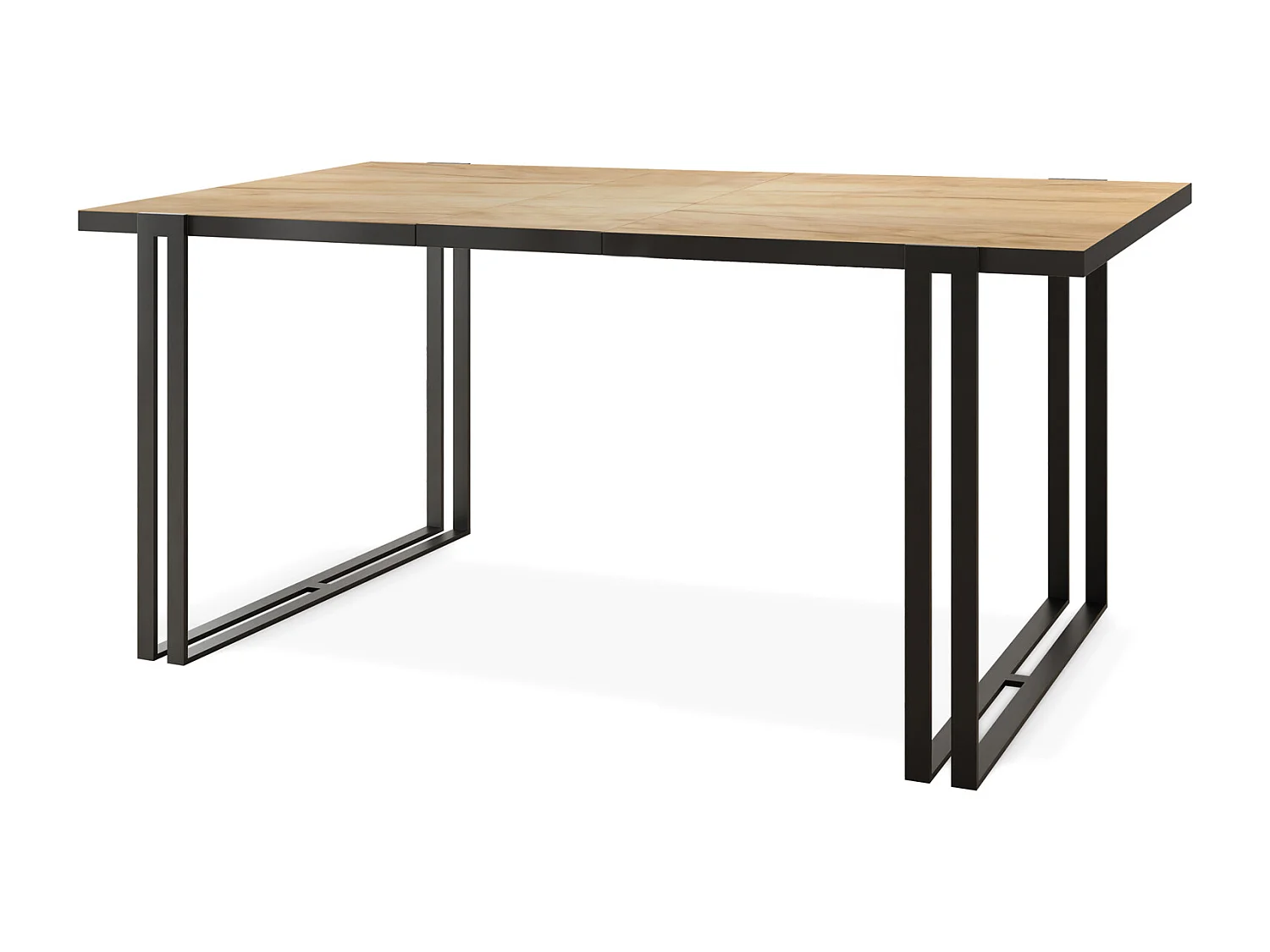 Table à Manger Extensible - Table Style Loft en Métal - Table Style Industriel Pour le Salon - Gain de Place - 140 / 240 cm - Chêne Craft - 140 x 80 cm