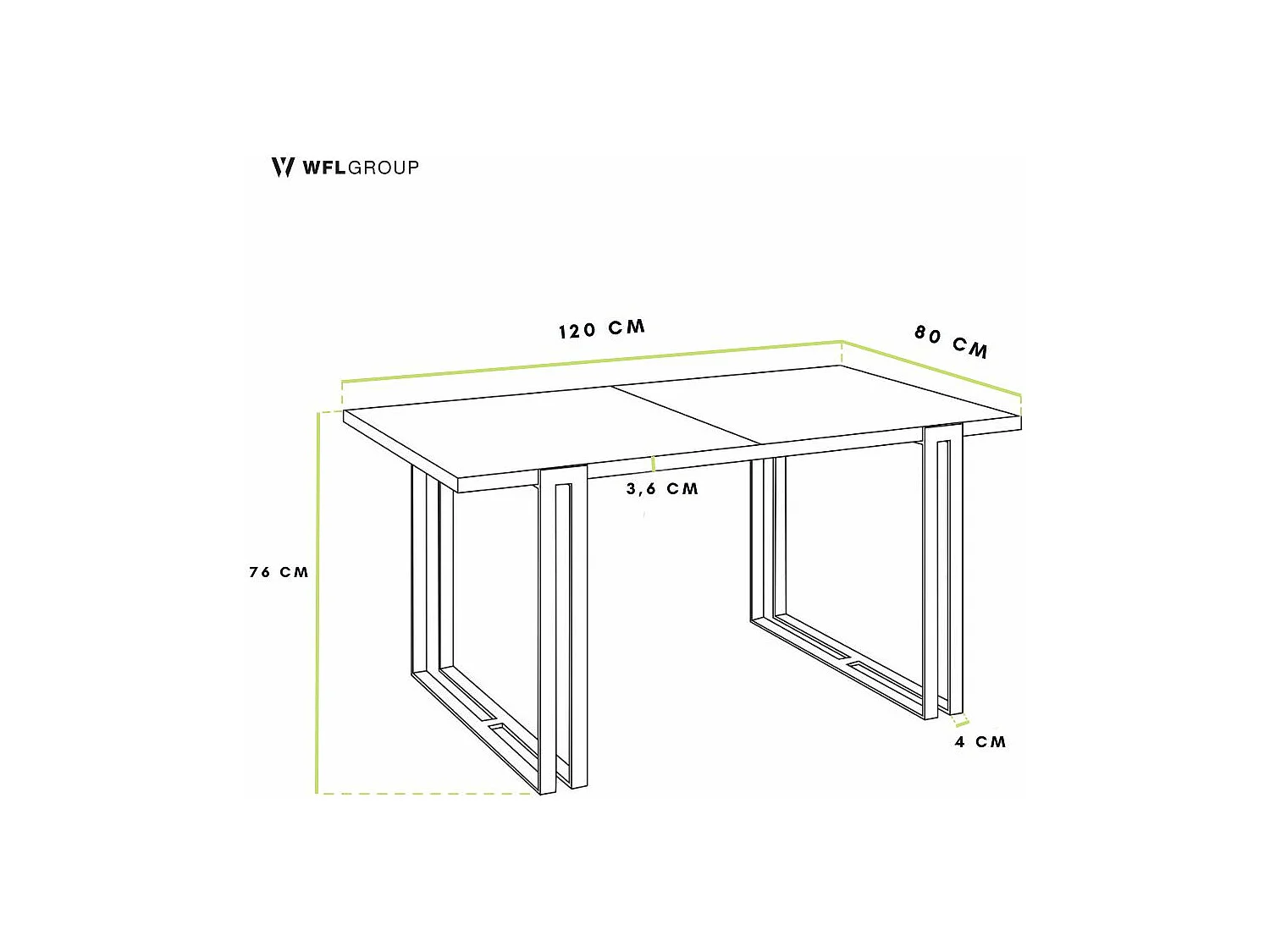 Ausziehbarer Esstisch - Großer Tisch im Loft-Stil mit Schwarze Metallbeinen 120 bis 220 cm - Industrietisch für das Wohnzimmer - Craft Eiche - 120 x 80 cm
