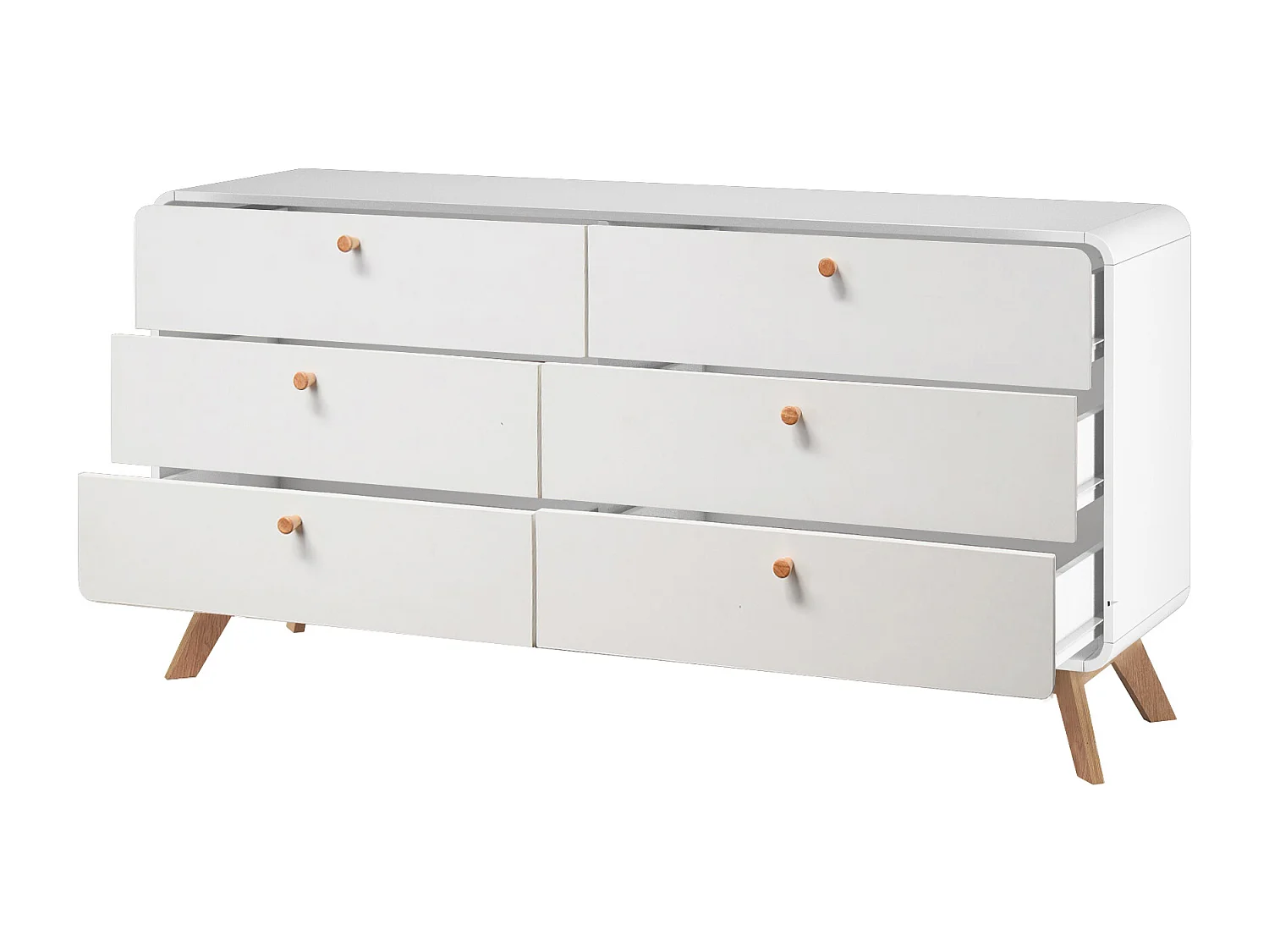 Cassie | Commode avec 3+3 tiroirs Blanc