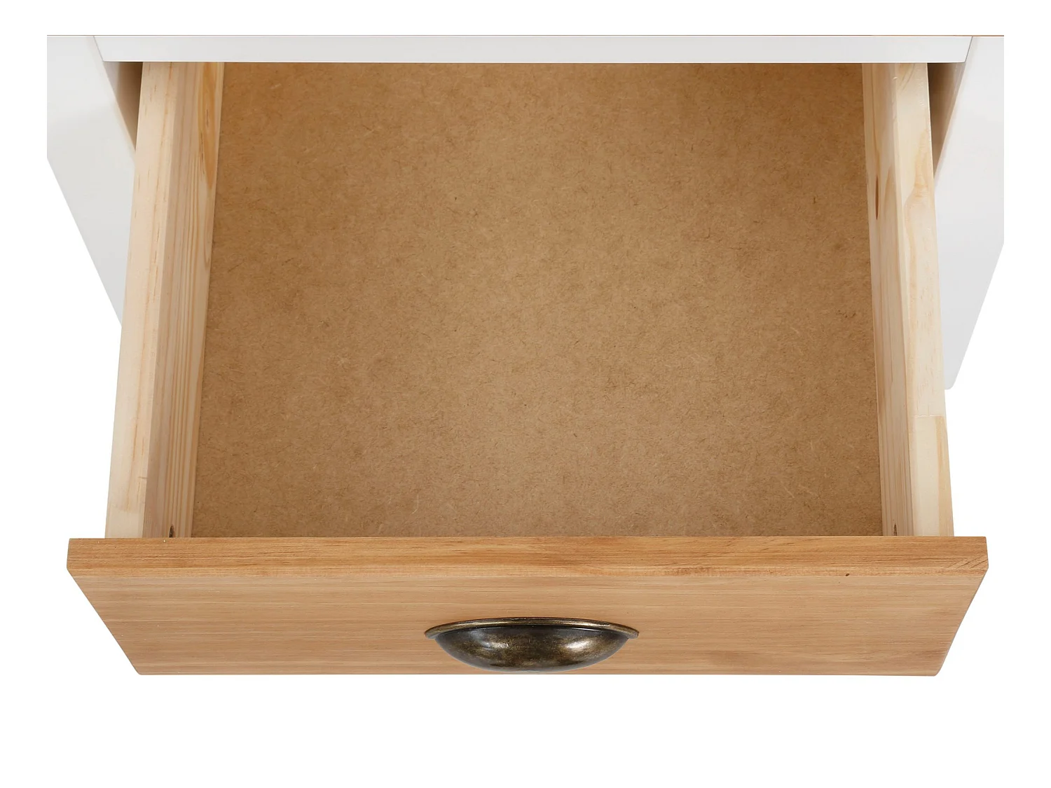 Cómoda con 4 cajones en MDF blanco