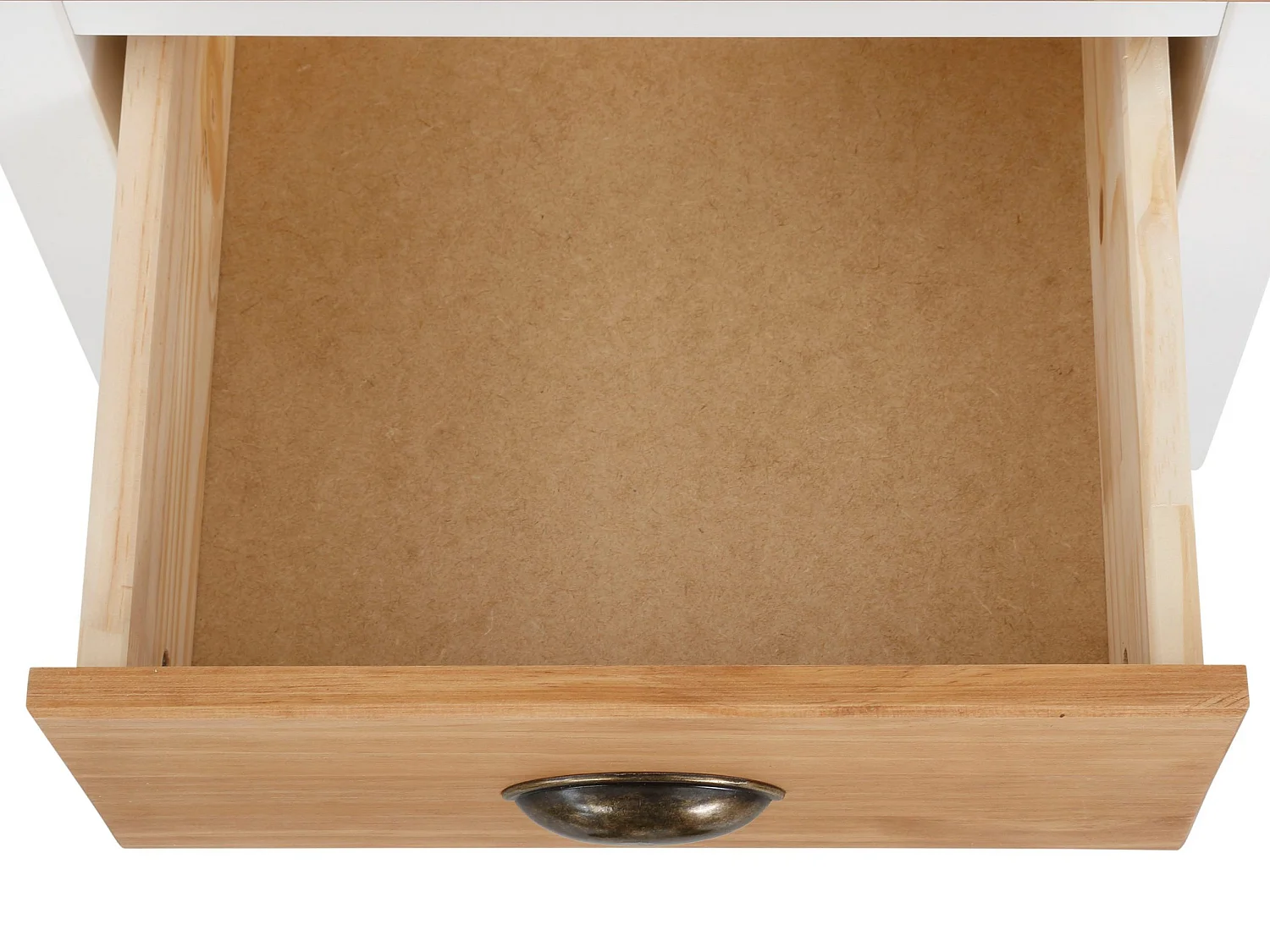 Cassettone con 4 cassetti in MDF bianco