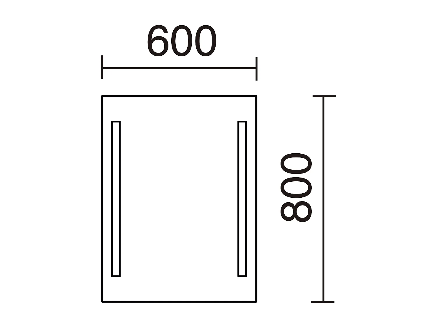 Applique salle de bain Afrodita-L.60cm-led 2x 10w-600lm,4k-180º-ip44-alum.,cristal-chrome