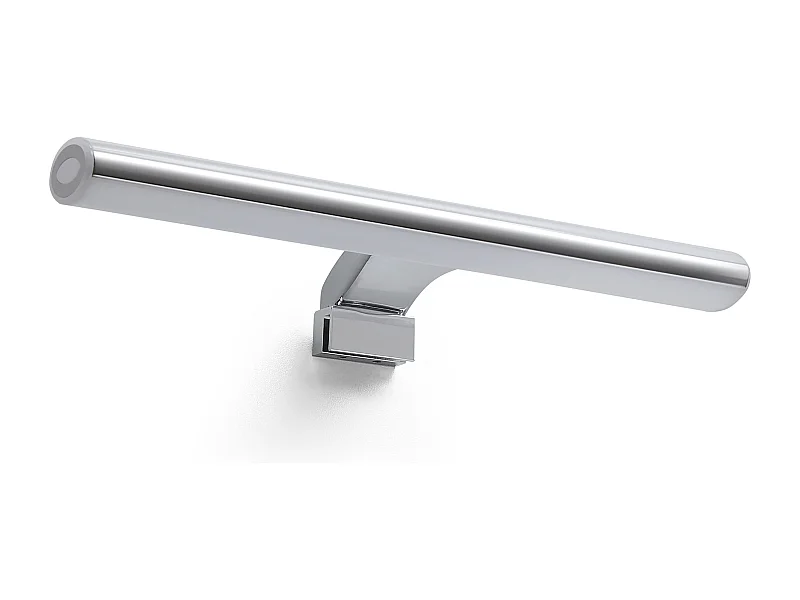 Aplique de casa de banho DEW - L.30 cm - LED SMD 10W-1052 LM E 4K - 210º graus - IP44 - policarbonato - cromado