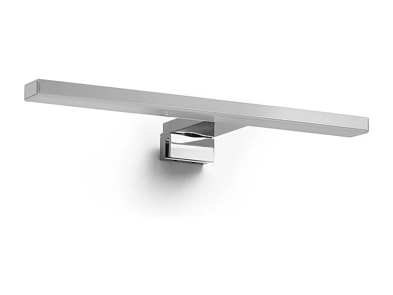 Applique da bagno Blizzard-l.28cm-led ac 6w-475lm,4k-policarbonato-110º-ip44-cromo