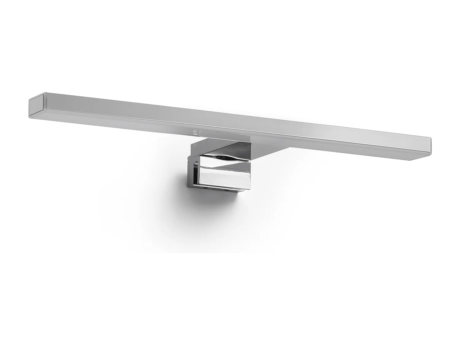 Aplique de baño de pared BLIZZARD estilo moderno y versátil - L. 28 cm - LED SMD AC 6W - 475 lm y 4000K - policarbonato - 110º grados - IP44 - cromo