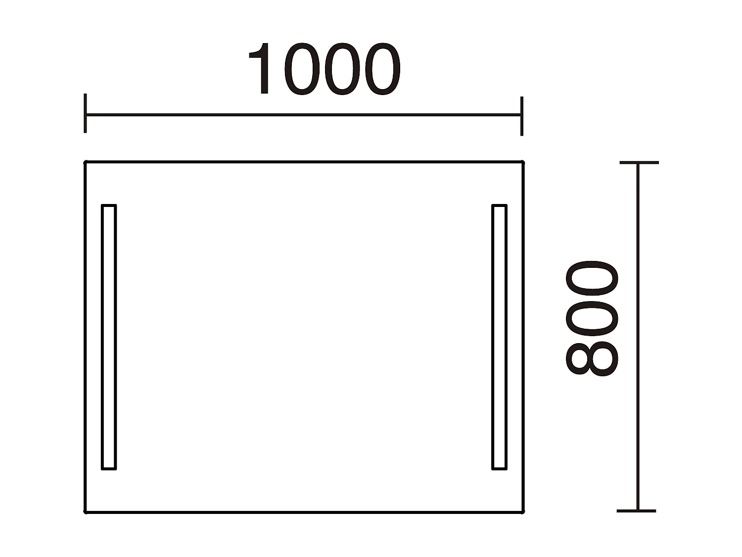 AFRODITA Badezimmer-Wandleuchte, moderner und vielseitiger Stil – L. 100 cm – 2 x 10 W SMD-LED – 600 lm und 4K – 180 ° Grad – IP44 – Aluminium und Glas – Chrom