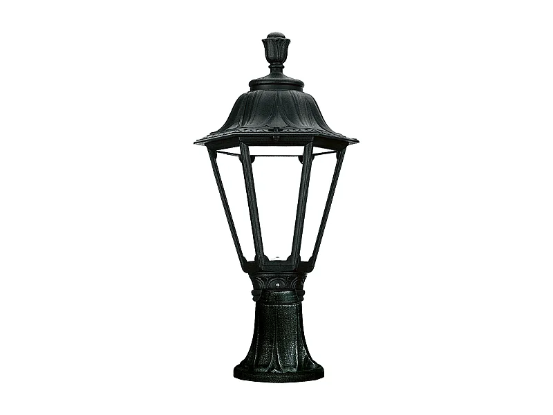 Farol exterior INDURA MEDIUM 6 estilo clássico - Altura 53 cm - E27 42W - resina - IP55 - preto