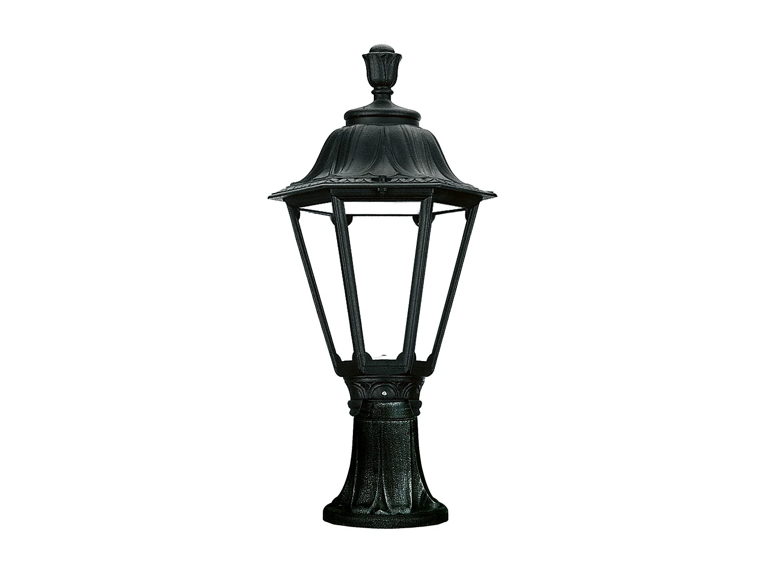 INDURA MEDIUM 6 klassieke stijl buitenbaken - Hoogte 53 cm - E27 42W - hars - IP55 - zwart