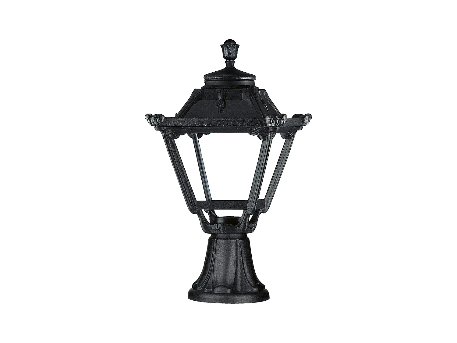 INDURA MINI 4 Außenleuchte im klassischen Stil – Höhe 48 cm – E27 42 W – Harz – IP55 – Schwarz