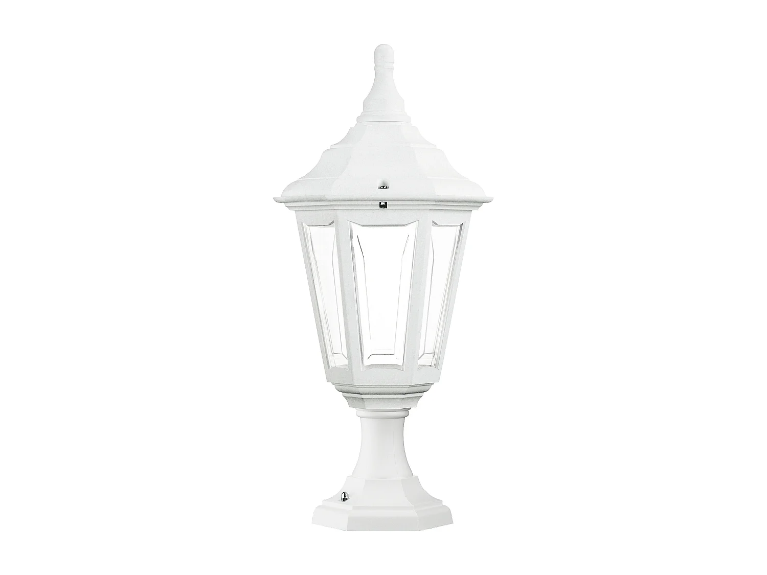 Farol exterior CLIC-CLAC 6 estilo clássico - Altura 44 cm - E27 42W - poliamida - ip44 - branco
