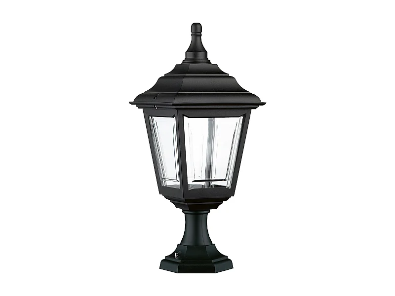 Balise extérieur style classique CLIC CLAC 4-Hauteur 43cm x largeur 20,5 cm-e27 42W-polyamide-ip44-noir