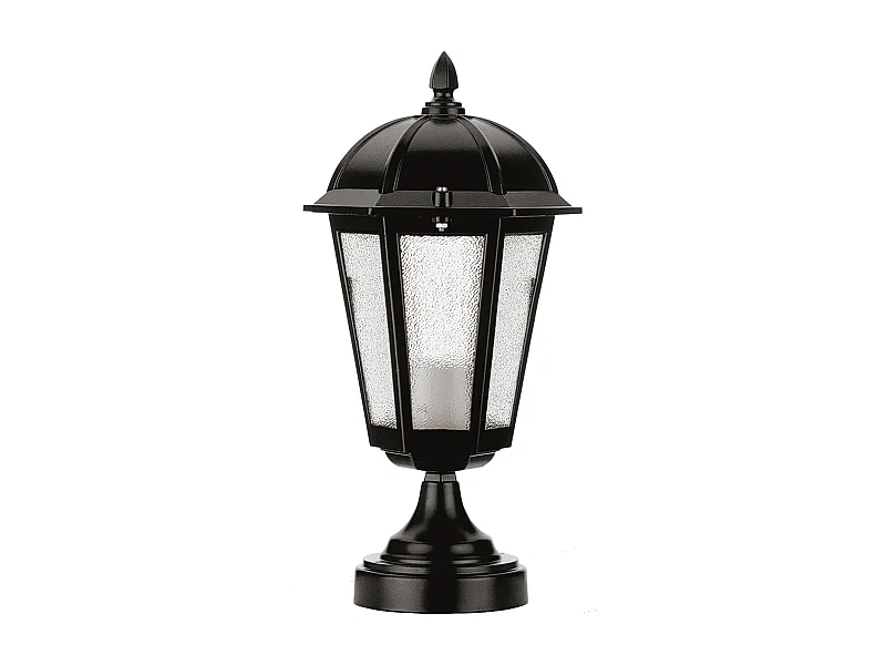 Außenleuchte BAMBO im klassischen Stil – Höhe 36 cm – E27 70 W – Schwarz – Aluminium – IP43