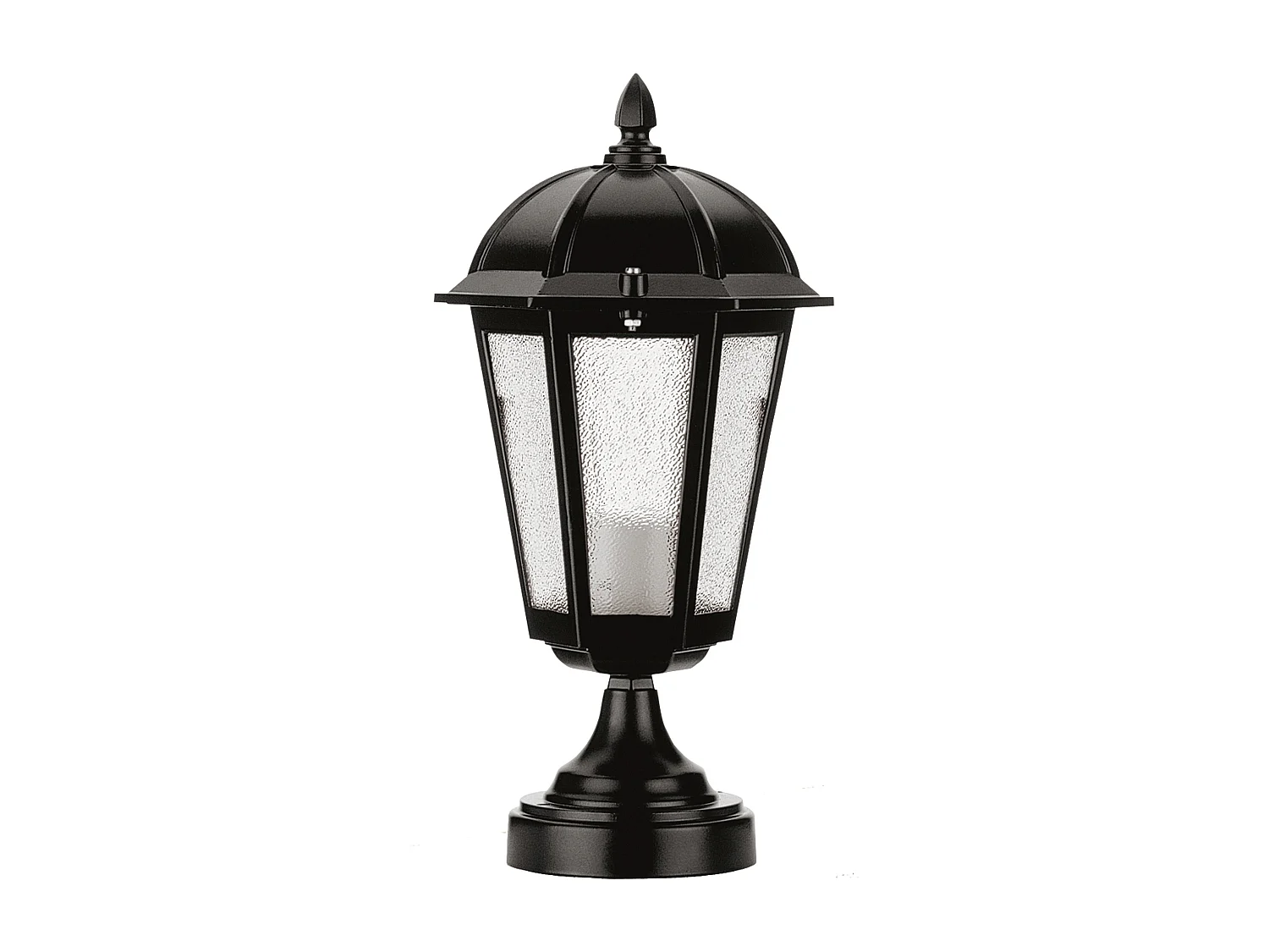 Außenleuchte BAMBO im klassischen Stil – Höhe 36 cm – E27 70 W – Schwarz – Aluminium – IP43