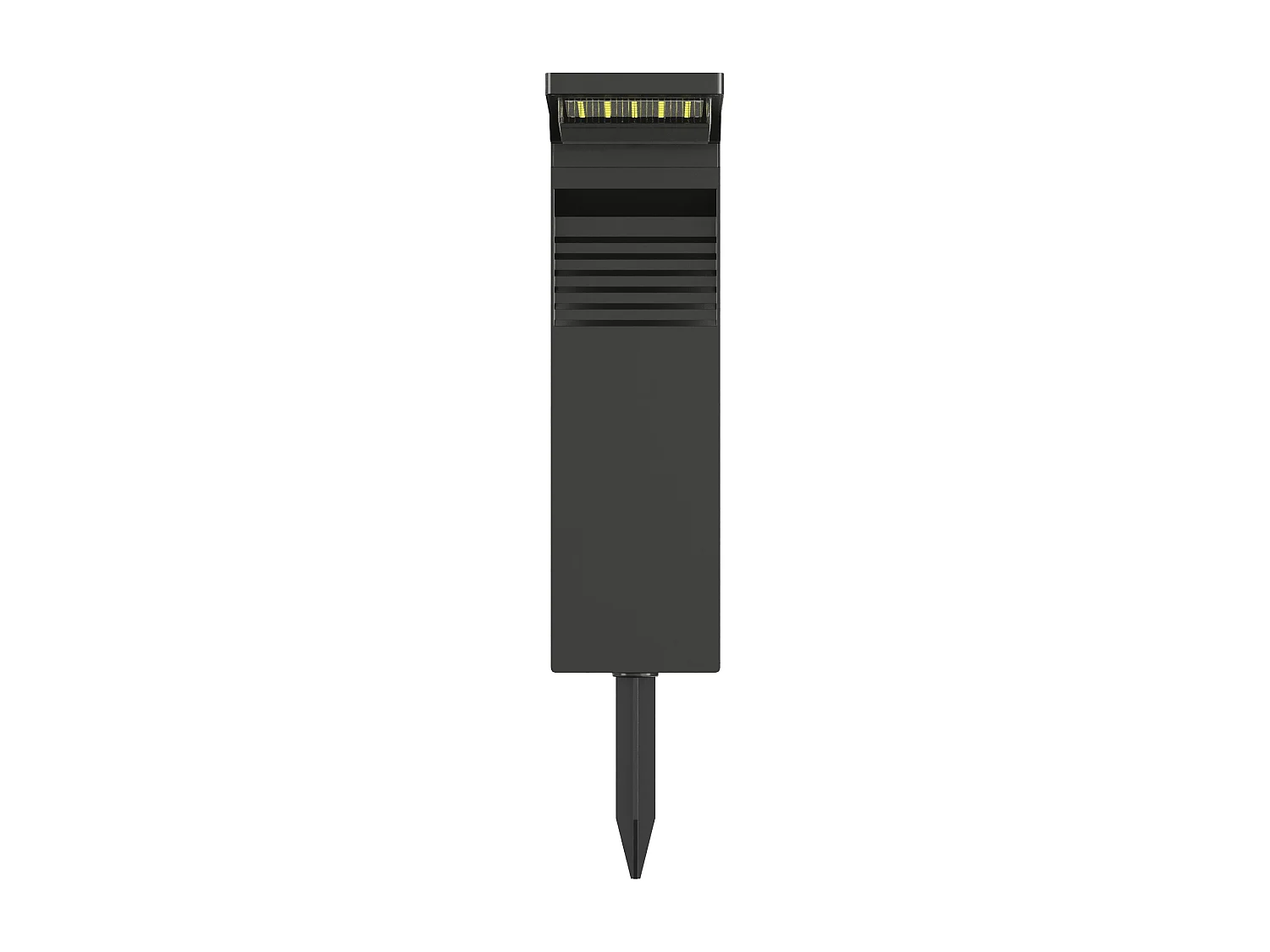 Lot  de 2 bornes solaires extérieures - 200 lumens - Noir - ARNUM