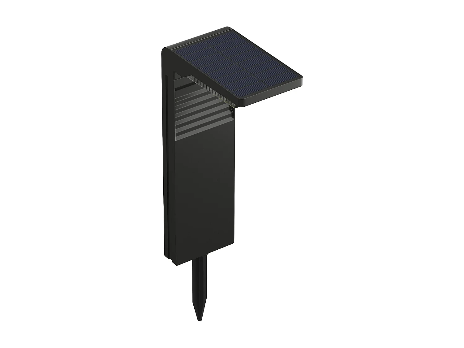 Lot  de 2 bornes solaires extérieures - 200 lumens - Noir - ARNUM