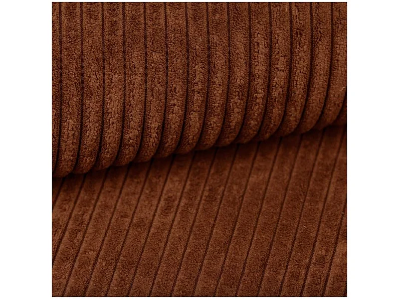 Canapé d'angle réversible convertible velours côtelé 4 places terracotta CORNALINE