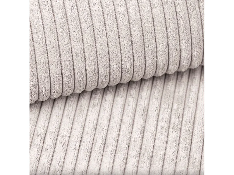 Canapé d'angle réversible convertible velours côtelé 4 places beige OPALE