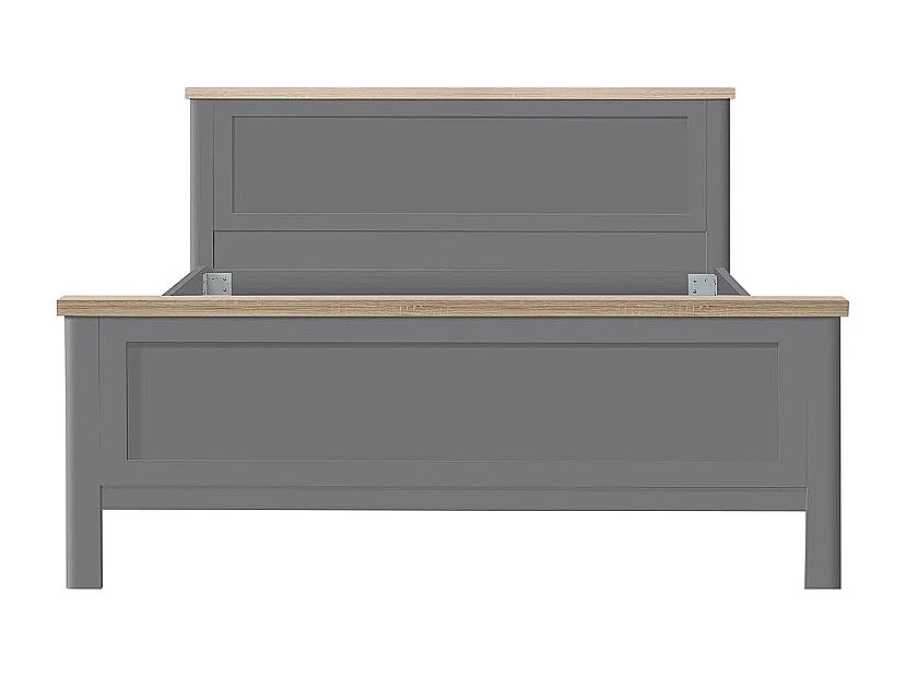 Bett Genoa Lux/140x200/Grau&Beige