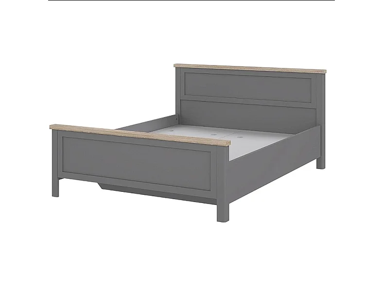 Bett Genoa Lux/140x200/Grau&Beige