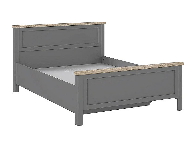 Bett Genoa Lux/140x200/Grau&Beige