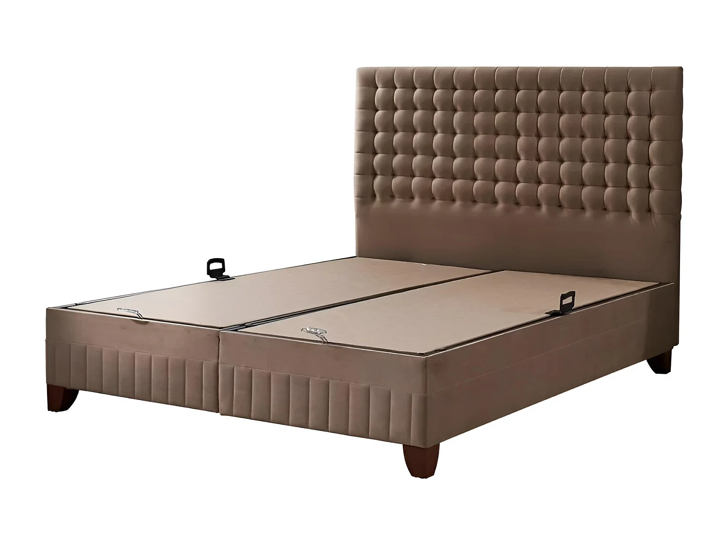 Bett Wooly/160x200/Samstoffbezug/Braun