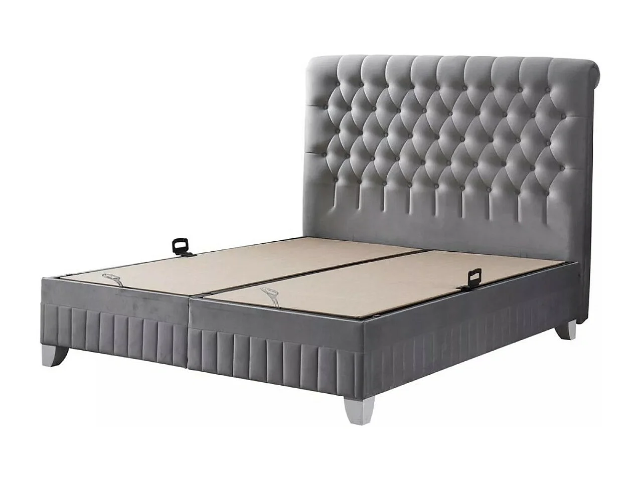 Letto Sensitive /160x200/Tessuto/Grigio