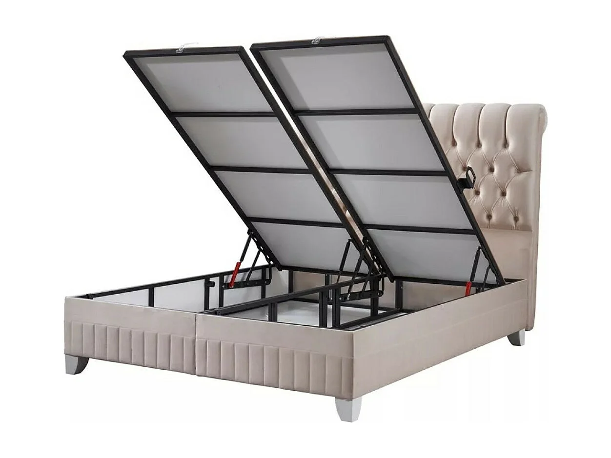 Letto Luxus/160x200/Tessuto/Beige