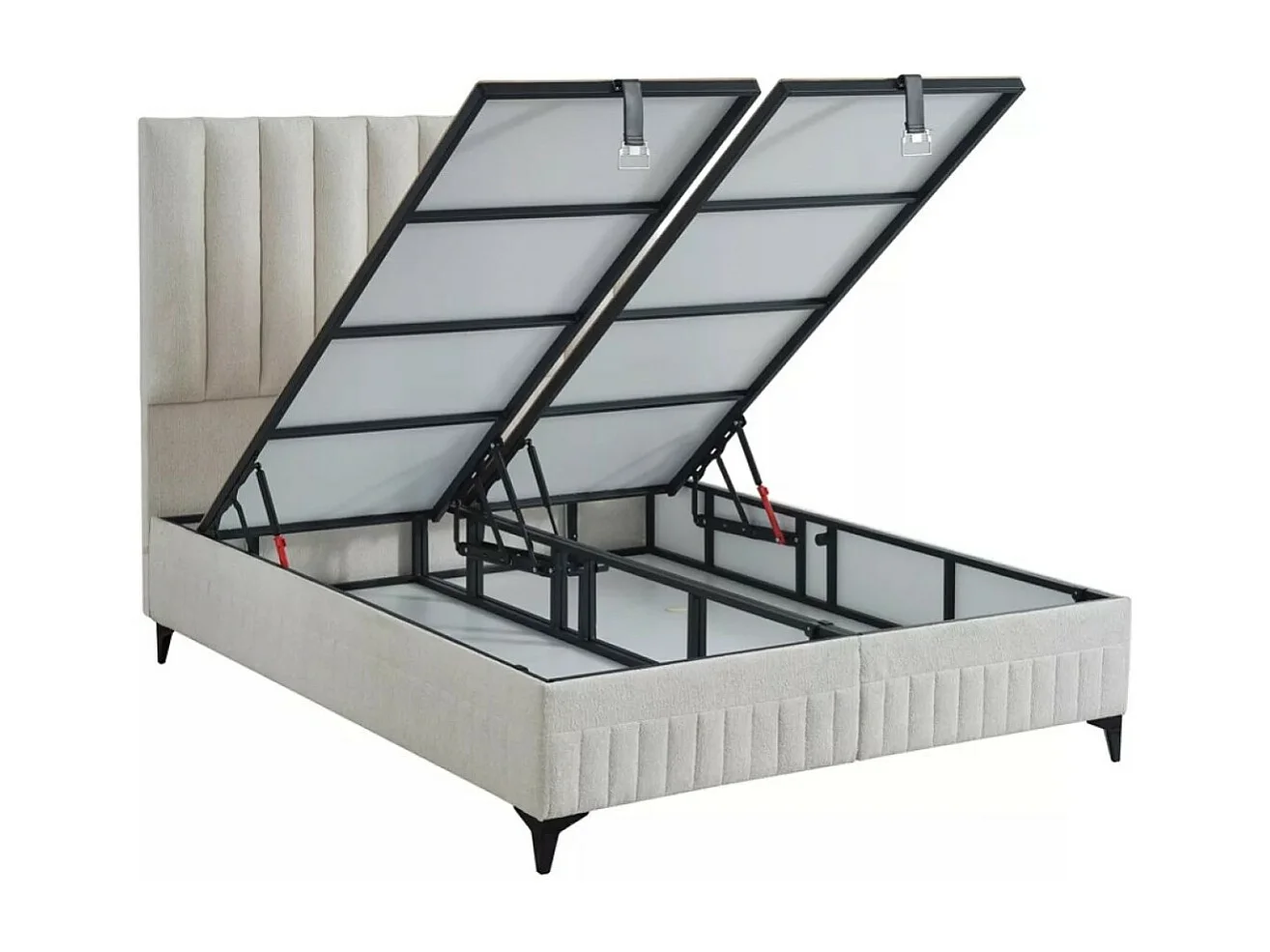 Letto Amber/160x200/Tessuto/Bianco