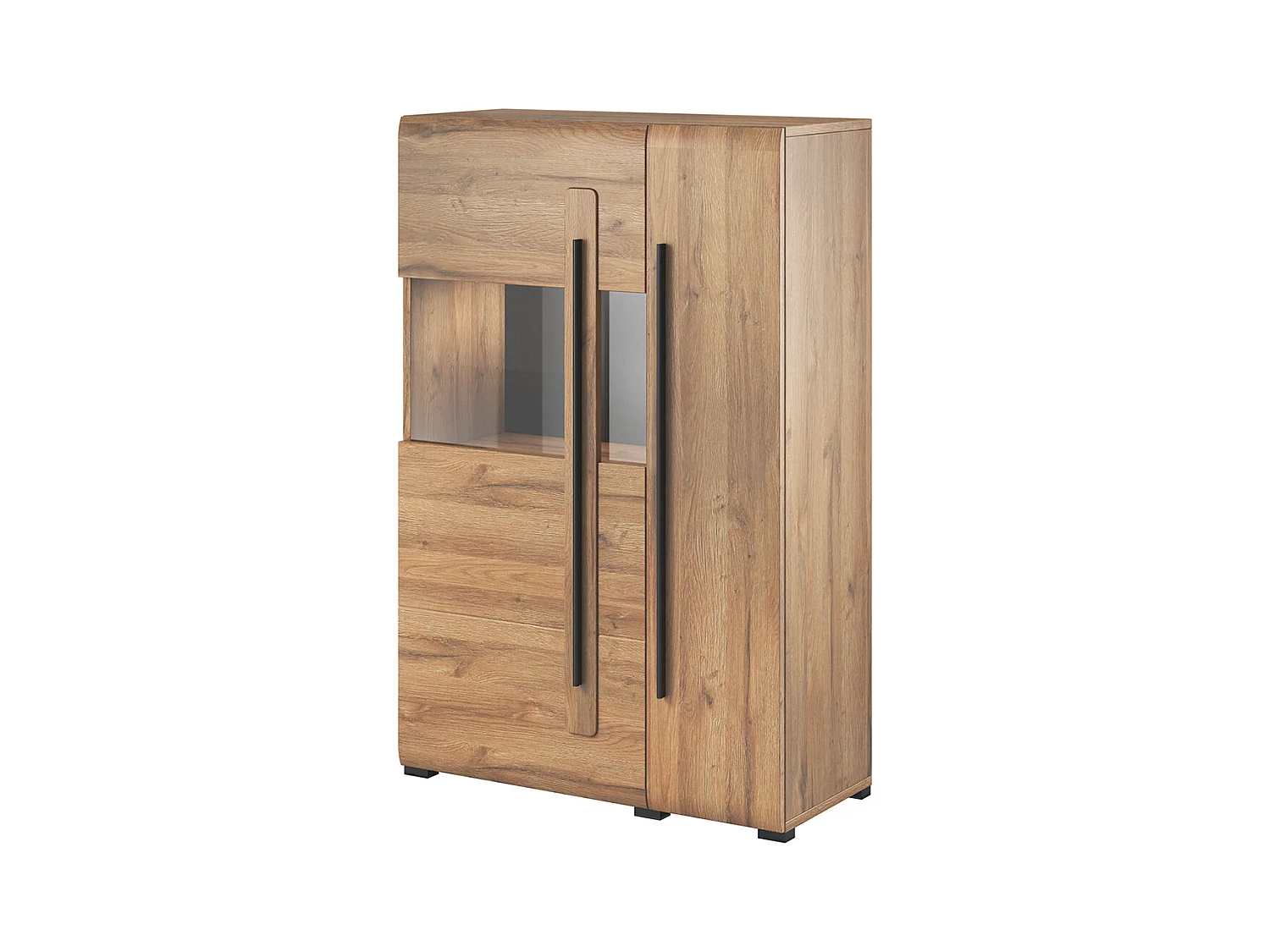 Vaisselier 2 portes avec LED Louis Bois