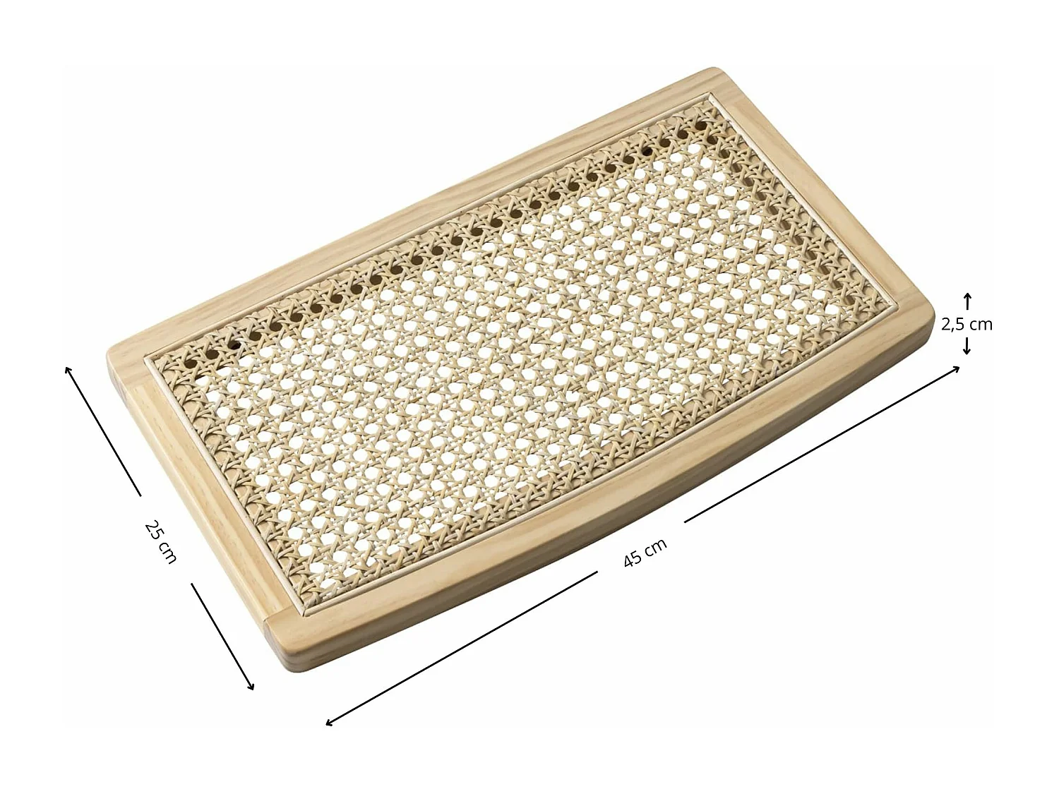 Table de chevet murale cannage ANNA, 2 pièces - CH17027 - ANNA