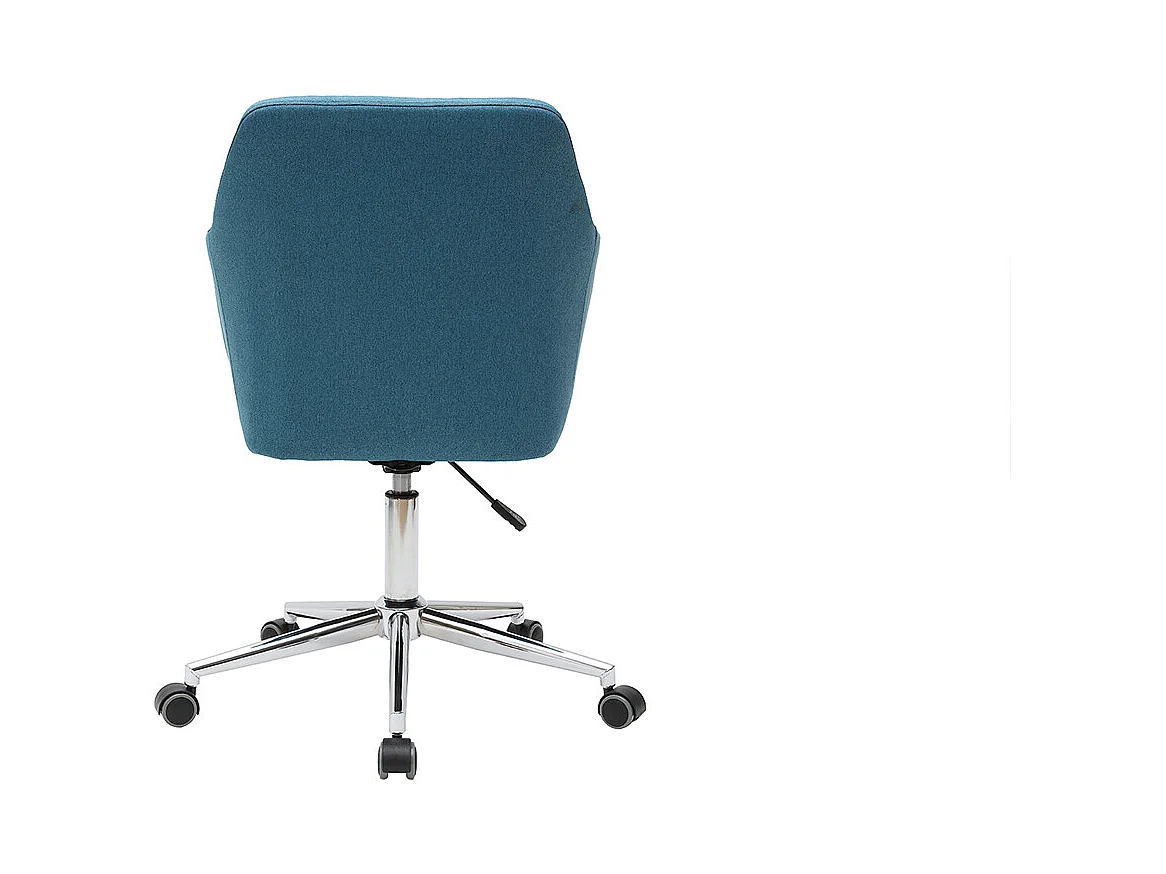 Poltrona da ufficio design in tessuto blu anatra ALEYNA