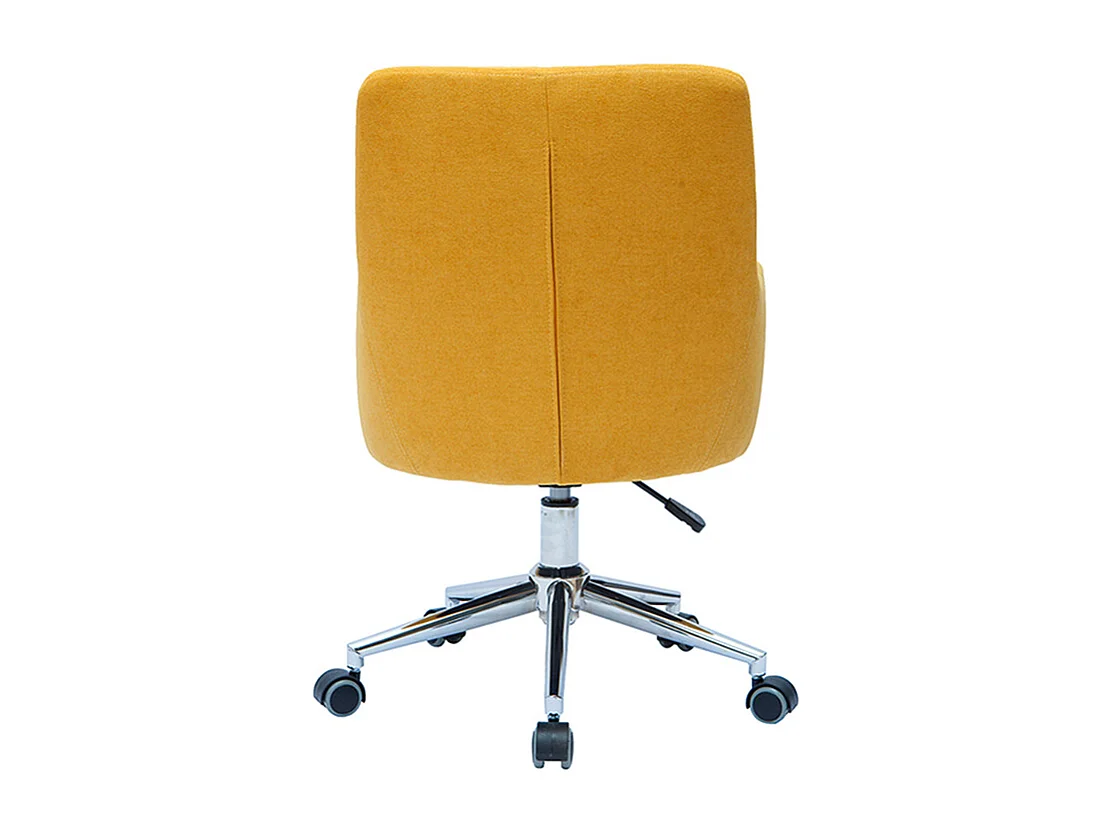 Sillón de escritorio diseño terciopelo amarillo mostaza SHANA