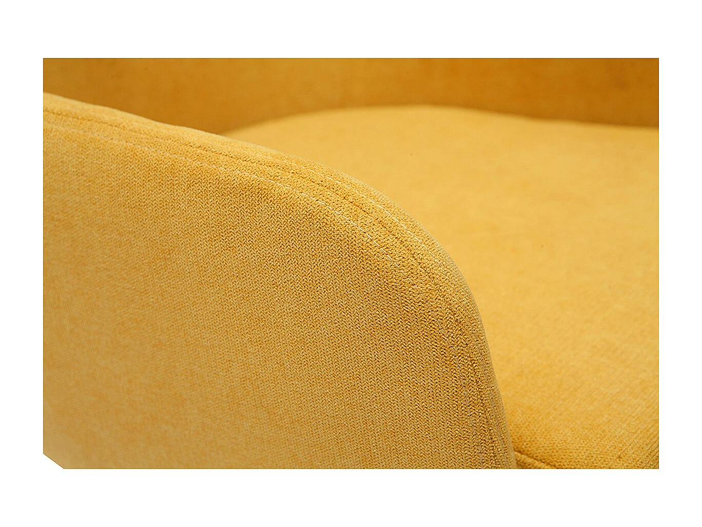 Sillón de escritorio diseño terciopelo amarillo mostaza SHANA