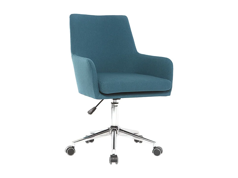 Sillón de escritorio diseño tejido azul petróleo SHANA