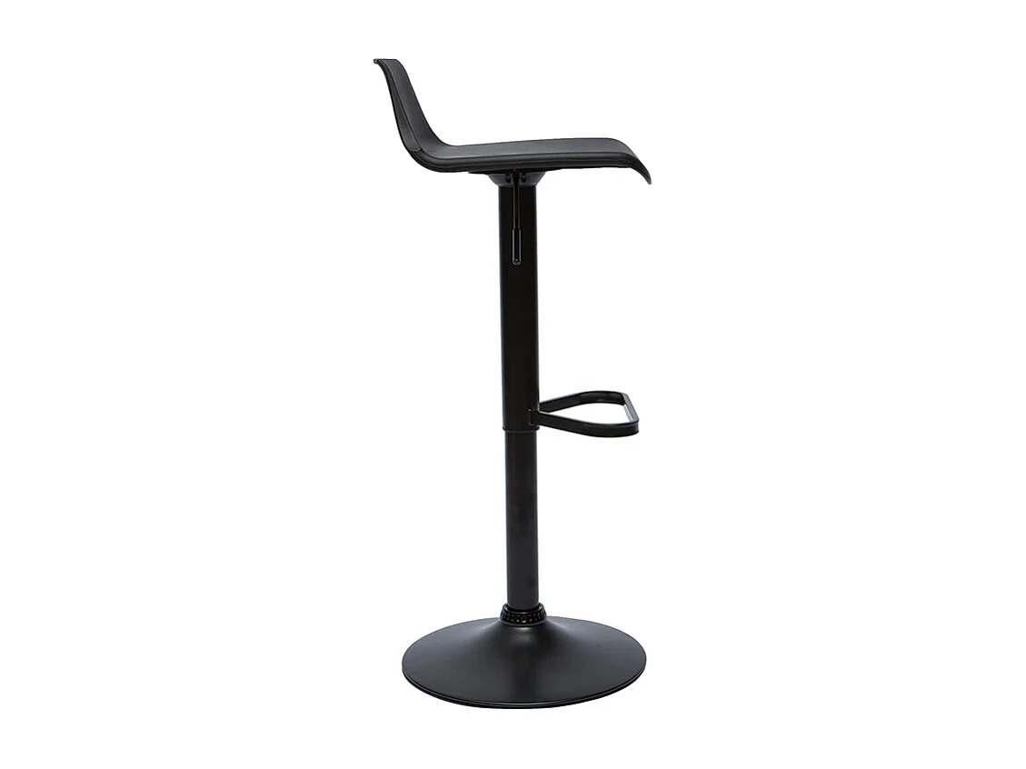 Set de 2 taburetes de cocina de diseño negro ajustables 360º KRONOS