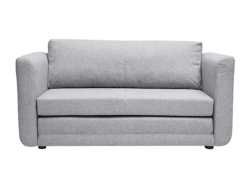 Zweisitzer-Schlafsofa in hellem grauen Stoff LEON