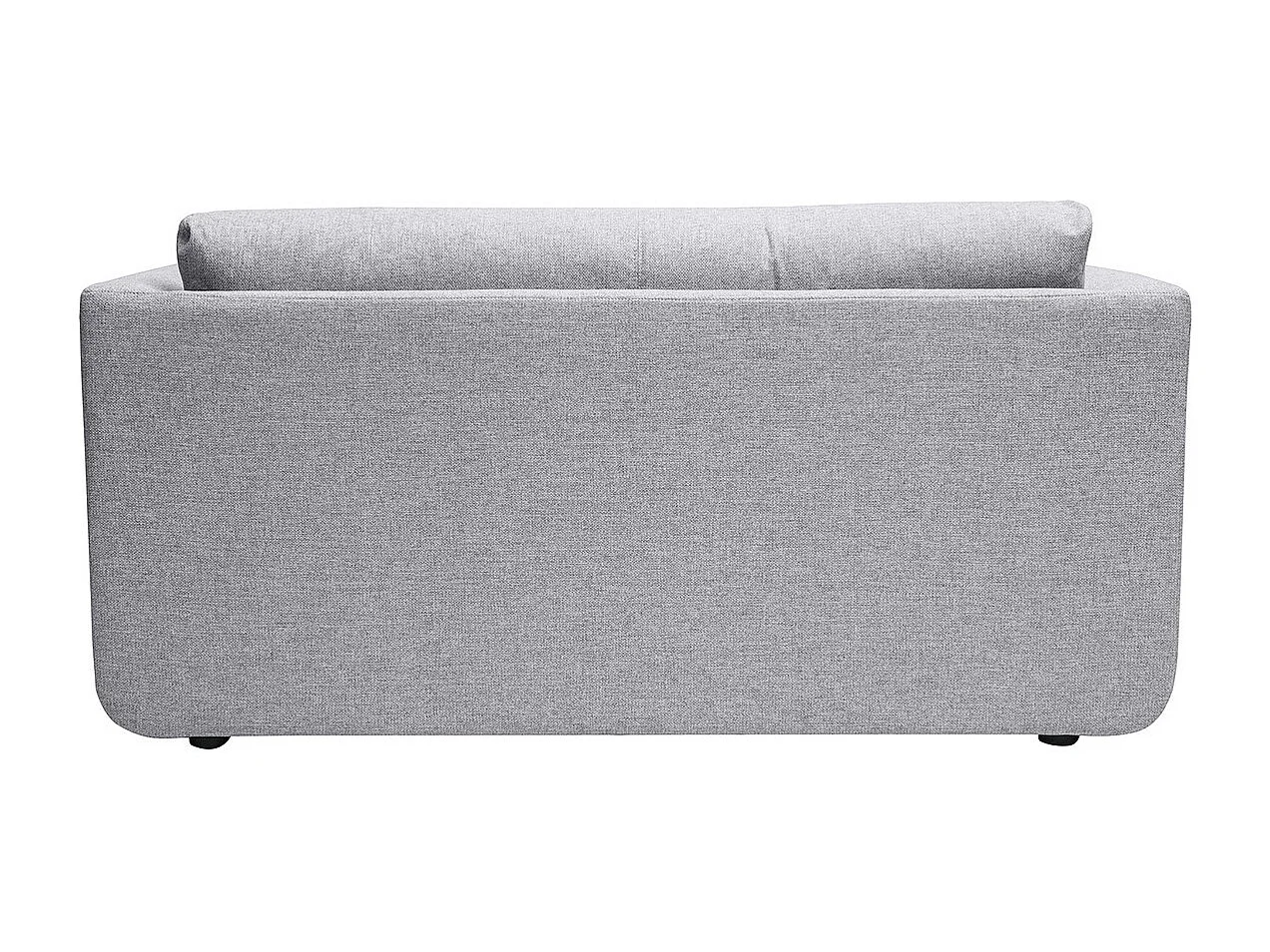 Divano letto 2 posti in tessuto grigio chiaro LEON
