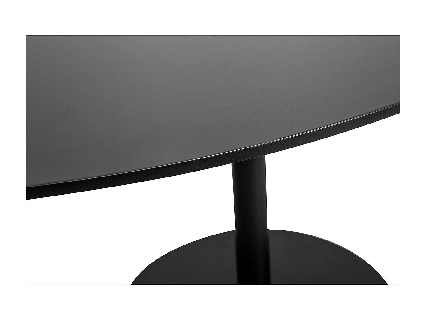 Schwarzer ovaler Design-Esstisch B170 cm HALIA