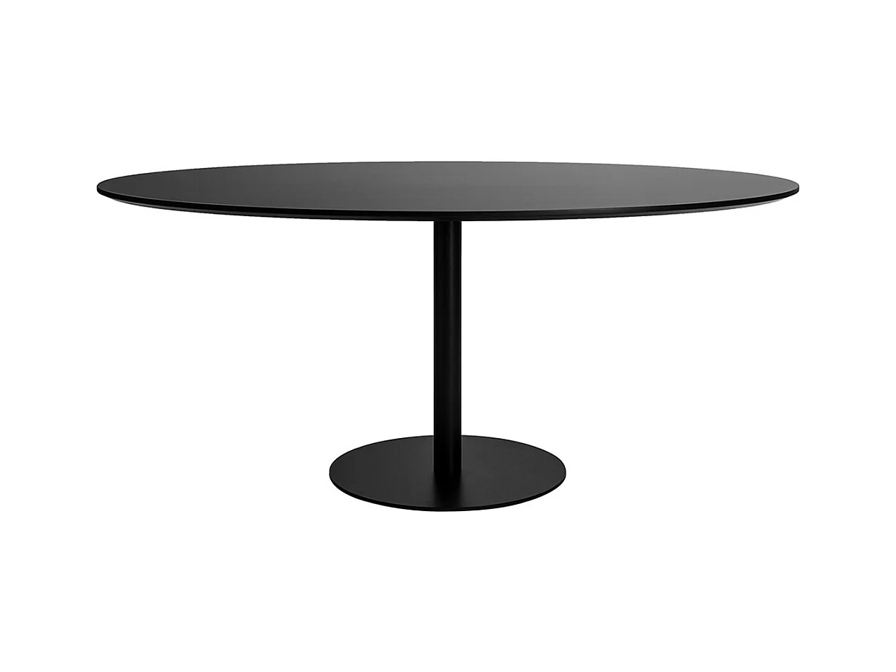 Table à manger design noire ovale L170 cm HALIA