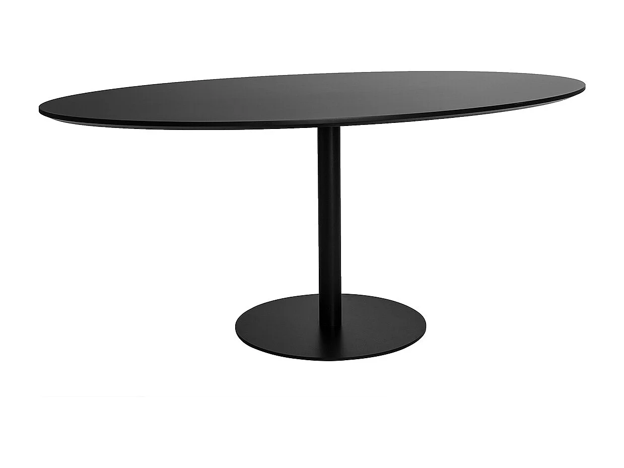 Table à manger design noire ovale L170 cm HALIA