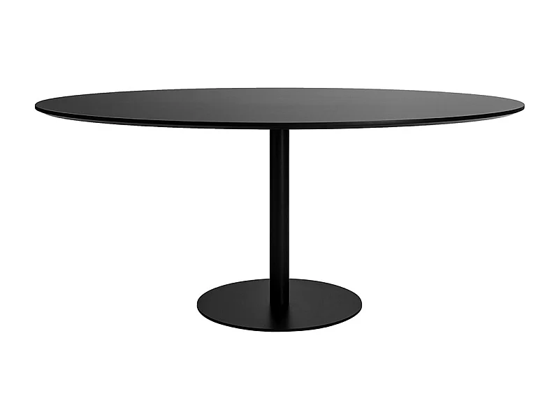 Table à manger design noire ovale L170 cm HALIA