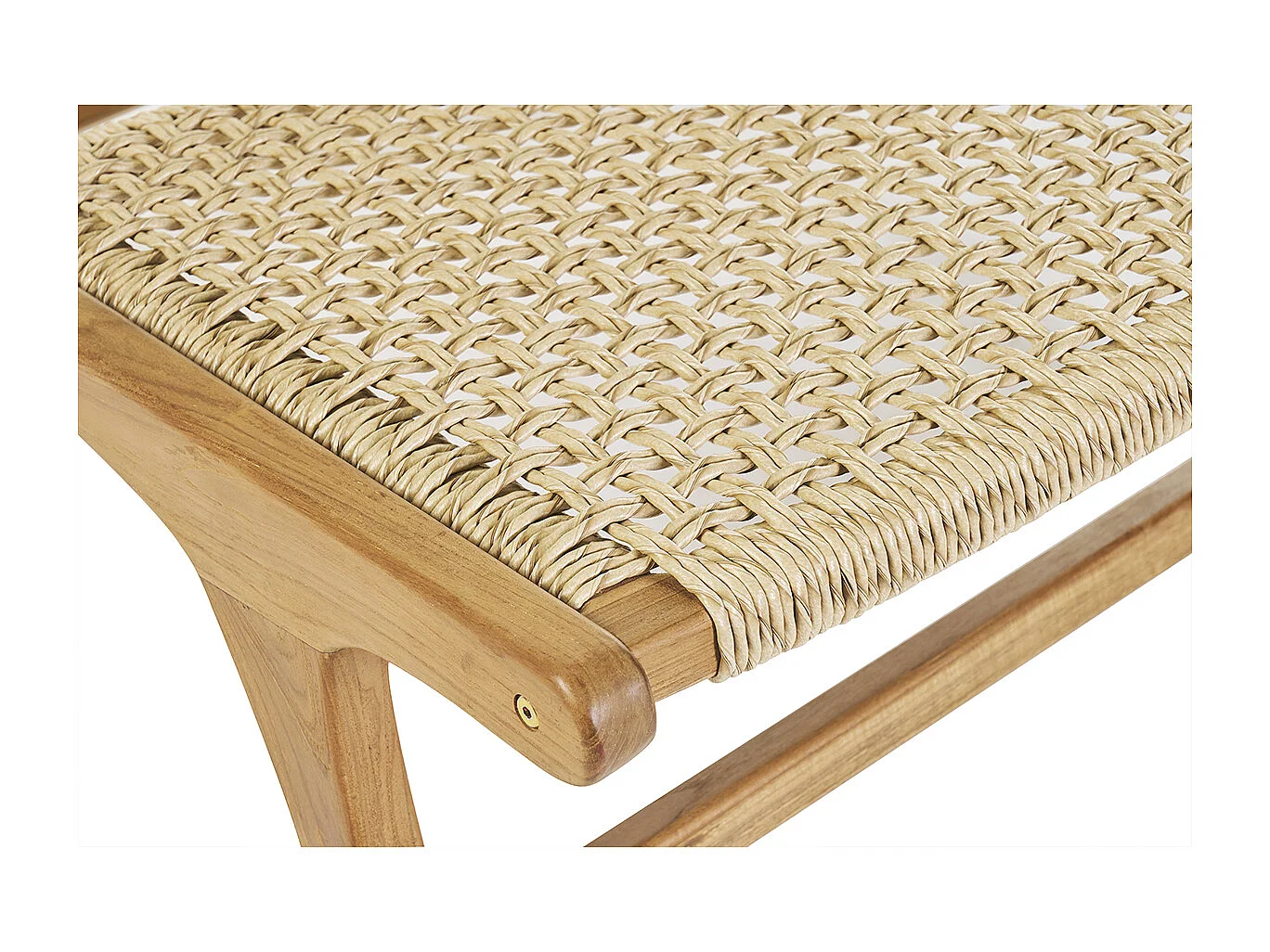 Fauteuil lounge en bois teck massif et corde tressée SUMBA