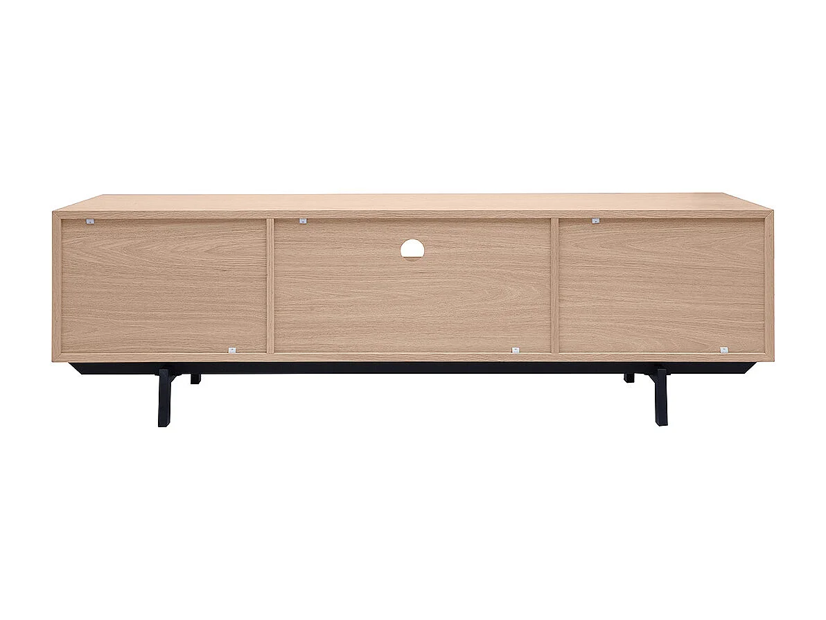 Mueble de TV acabado en roble con nicho abierto L160 cm MANNY