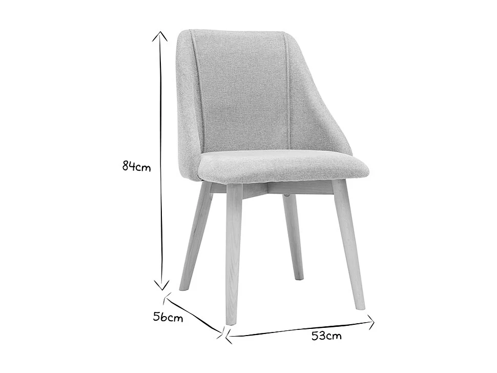 Chaises scandinaves en tissu effet velours texturé terracotta et bois clair (lot de 2) HIGGINS