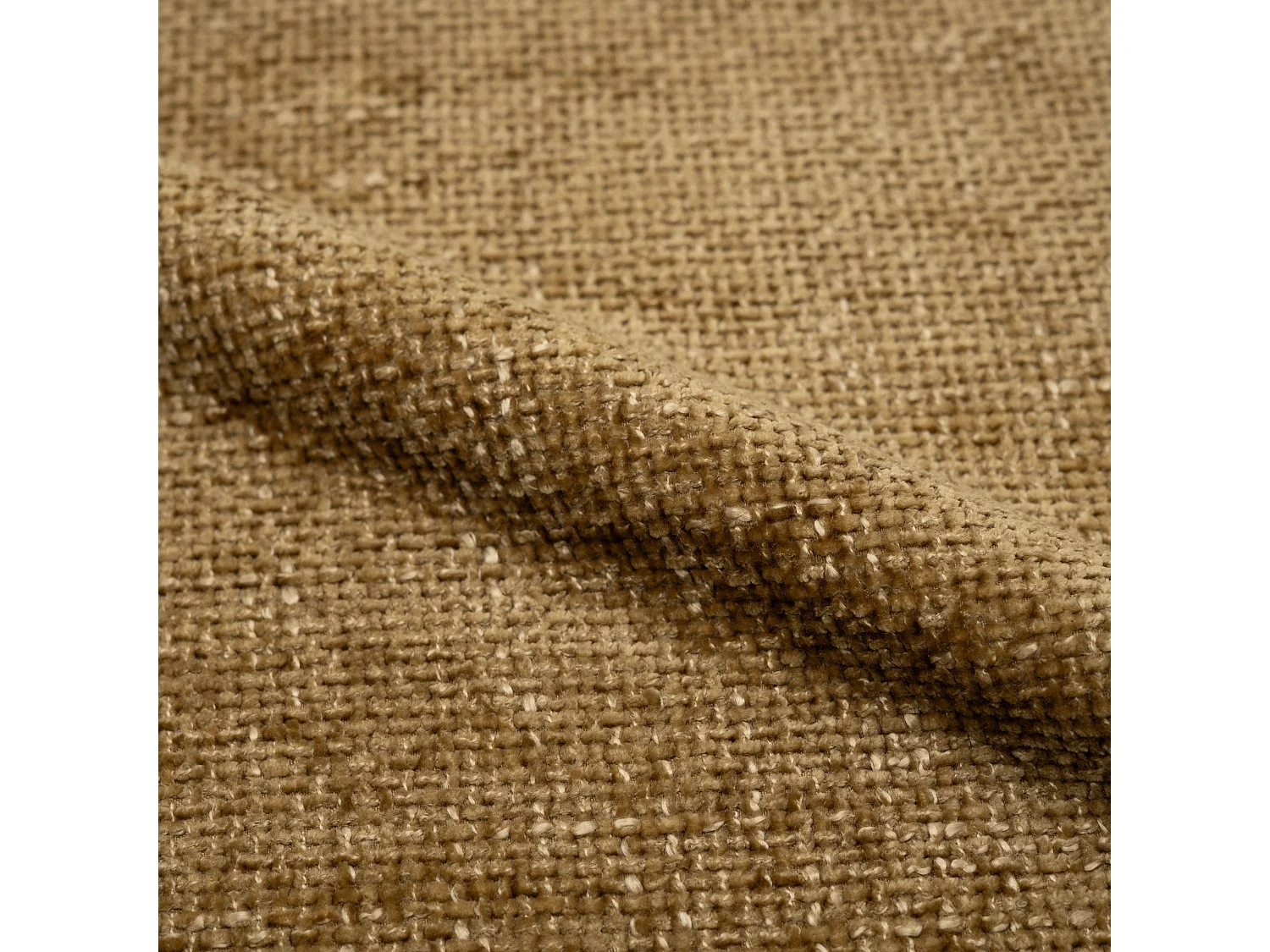 Fauteuil pivotant en tissu effet velours jaune moutarde - Elvis